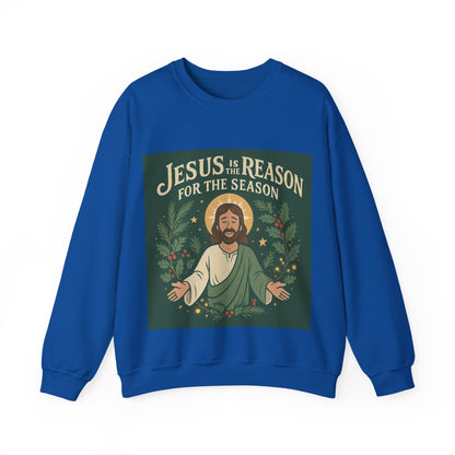 "Jesus is the Reason for the Season" - Crewneck Sweatshirt, Christmas Sweatshirt, Unisex Christmas Gift,