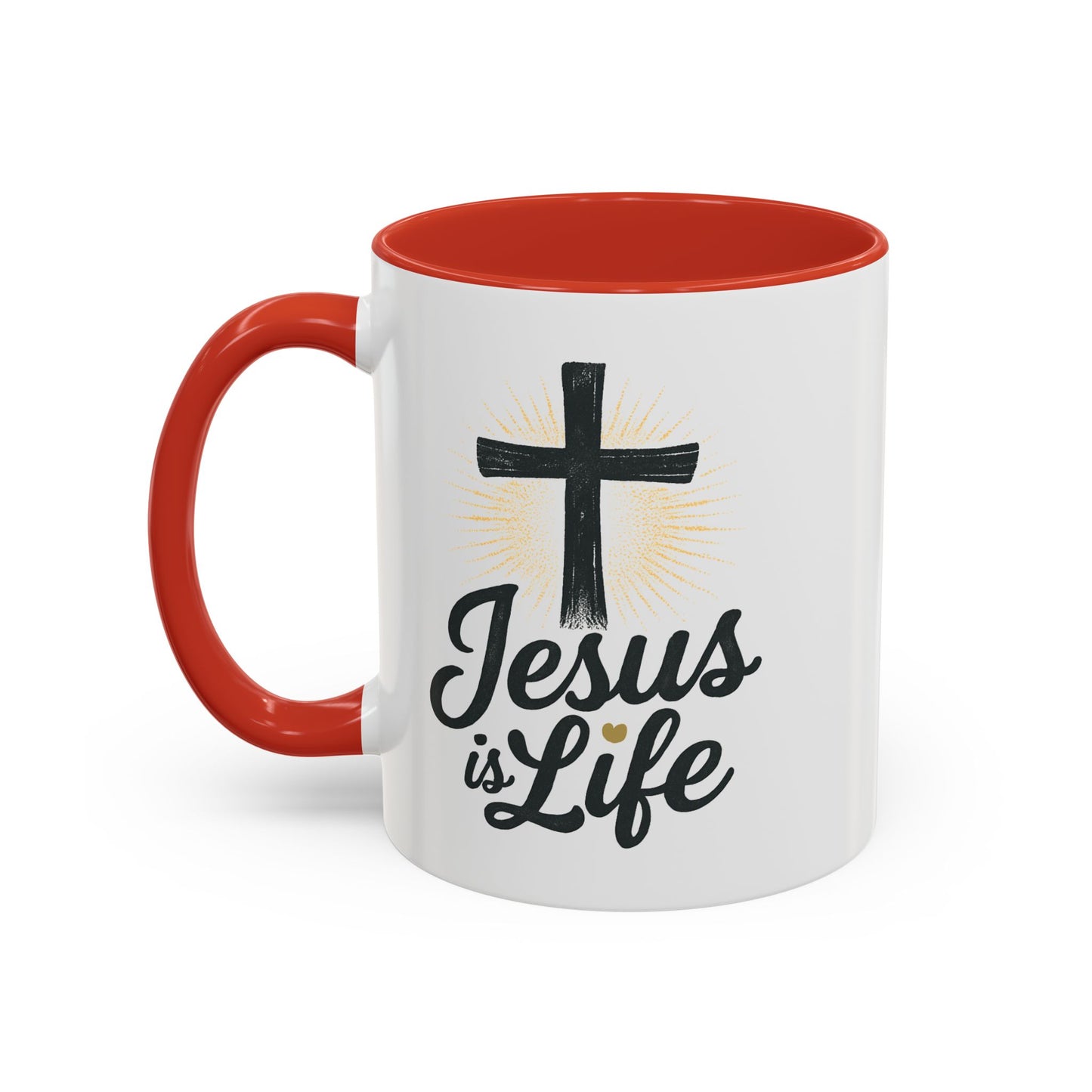 "Jesus is Life" - Christian Accent Coffee Mug - Inspirational 11oz & 15oz