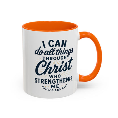"I Can Do All Things Through Christ" - Inspirational Christian Coffee Mug