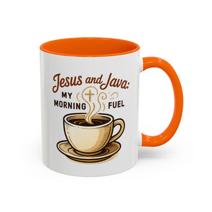 Faith & Coffee Mug: "Jesus and Java" Morning Fuel, Thank You Gift, Christian Coffee Lovers, Religious Kitchen Decor, Inspirational Drinkware