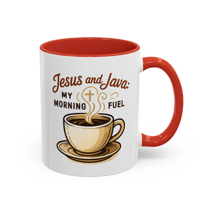 Faith & Coffee Mug: "Jesus and Java" Morning Fuel, Thank You Gift, Christian Coffee Lovers, Religious Kitchen Decor, Inspirational Drinkware