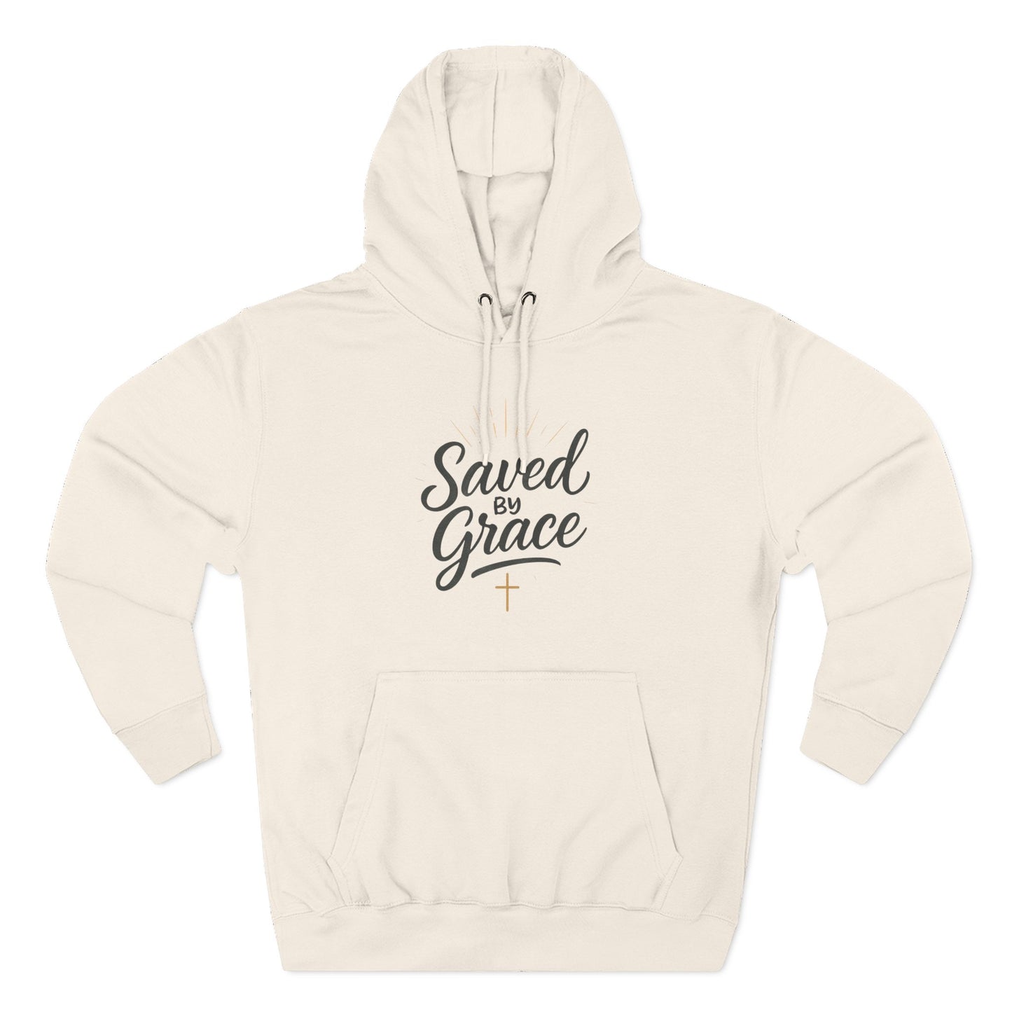 "Saved by Grace" Fleece Hoodie | Faith-Inspired Hoodie | Inspirational Sweatshirt, Christian Gift, Cozy Pullover, Spiritual Wear
