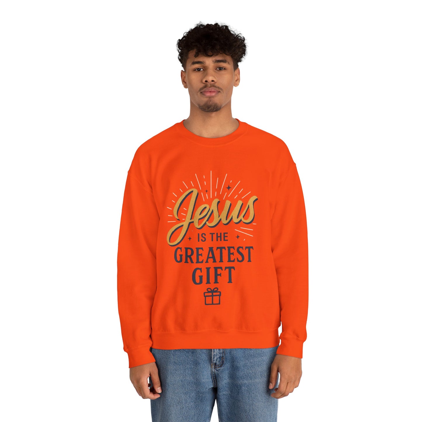 "Jesus is the Greatest Gift" - Crewneck Sweatshirt - Unisex Christian Apparel