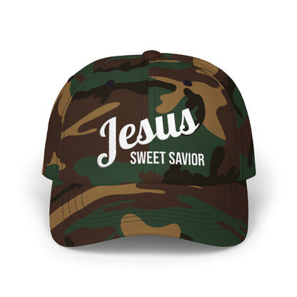 "Jesus Sweet Savior" - Faith-Inspired Classic Dad Cap Gift for Dads, Casual Wear, Summer Outings, Spiritual Gifts