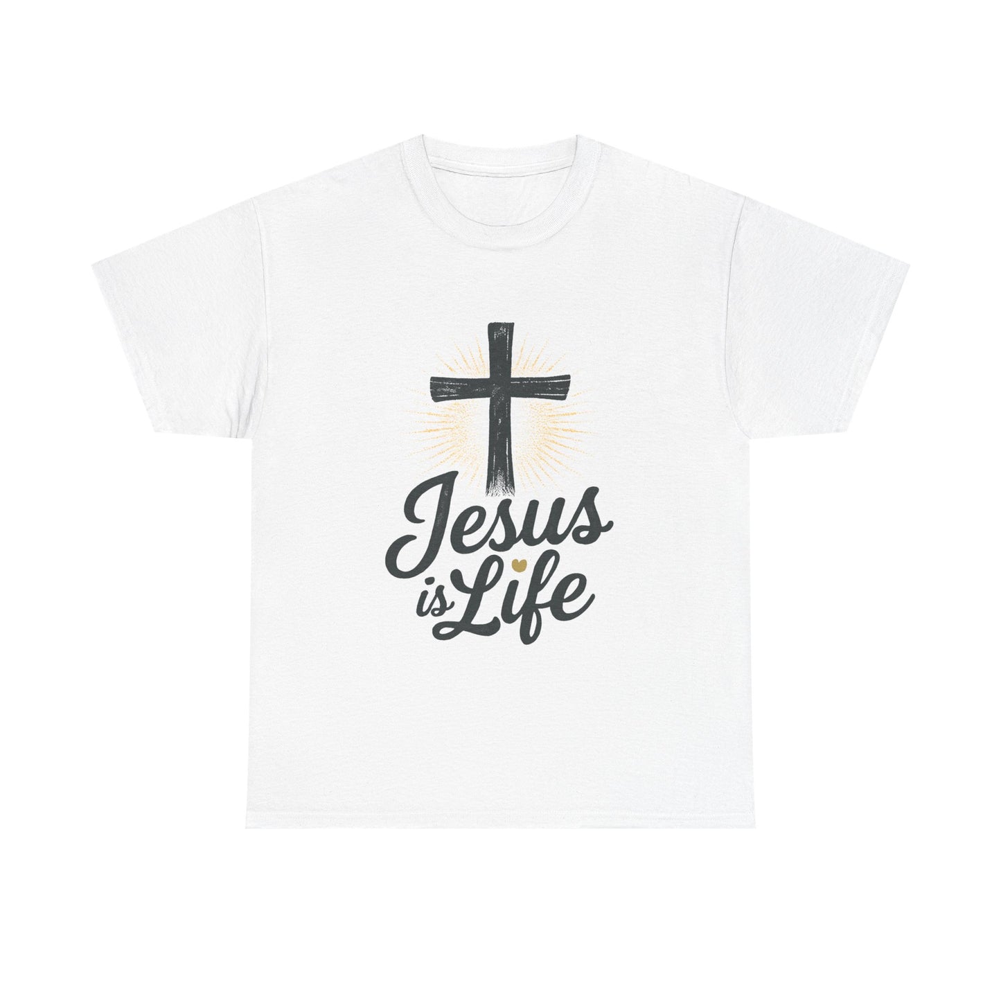 "Jesus is Life" - Inspirational T-Shirt - Unisex Heavy Cotton Tee