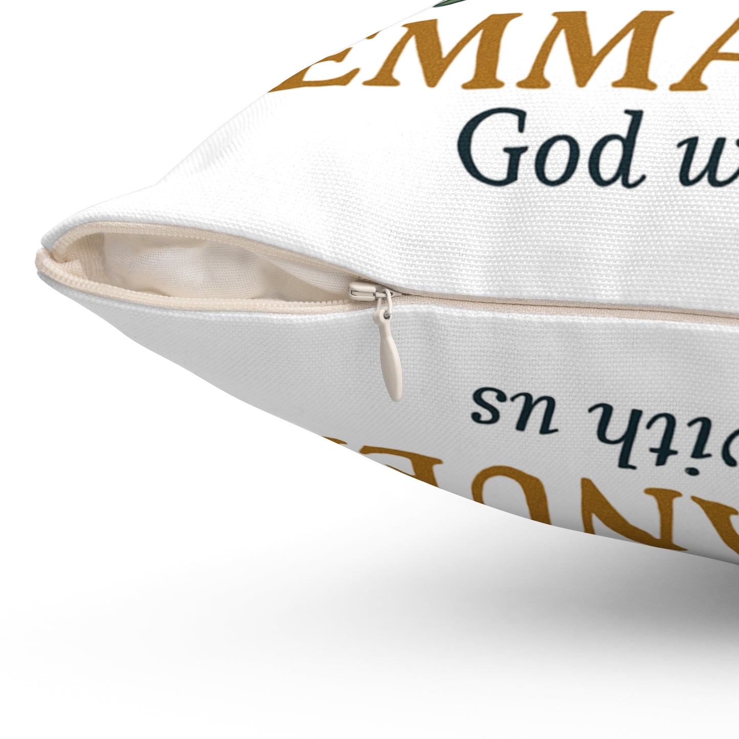 Emmanuel Nativity Square Pillow - Cozy Christmas Home Decor