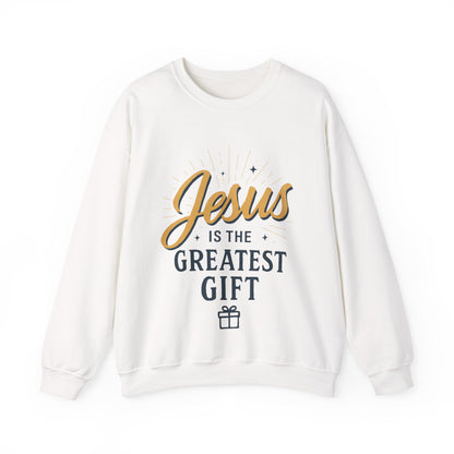 "Jesus is the Greatest Gift" - Crewneck Sweatshirt - Unisex Christian Apparel