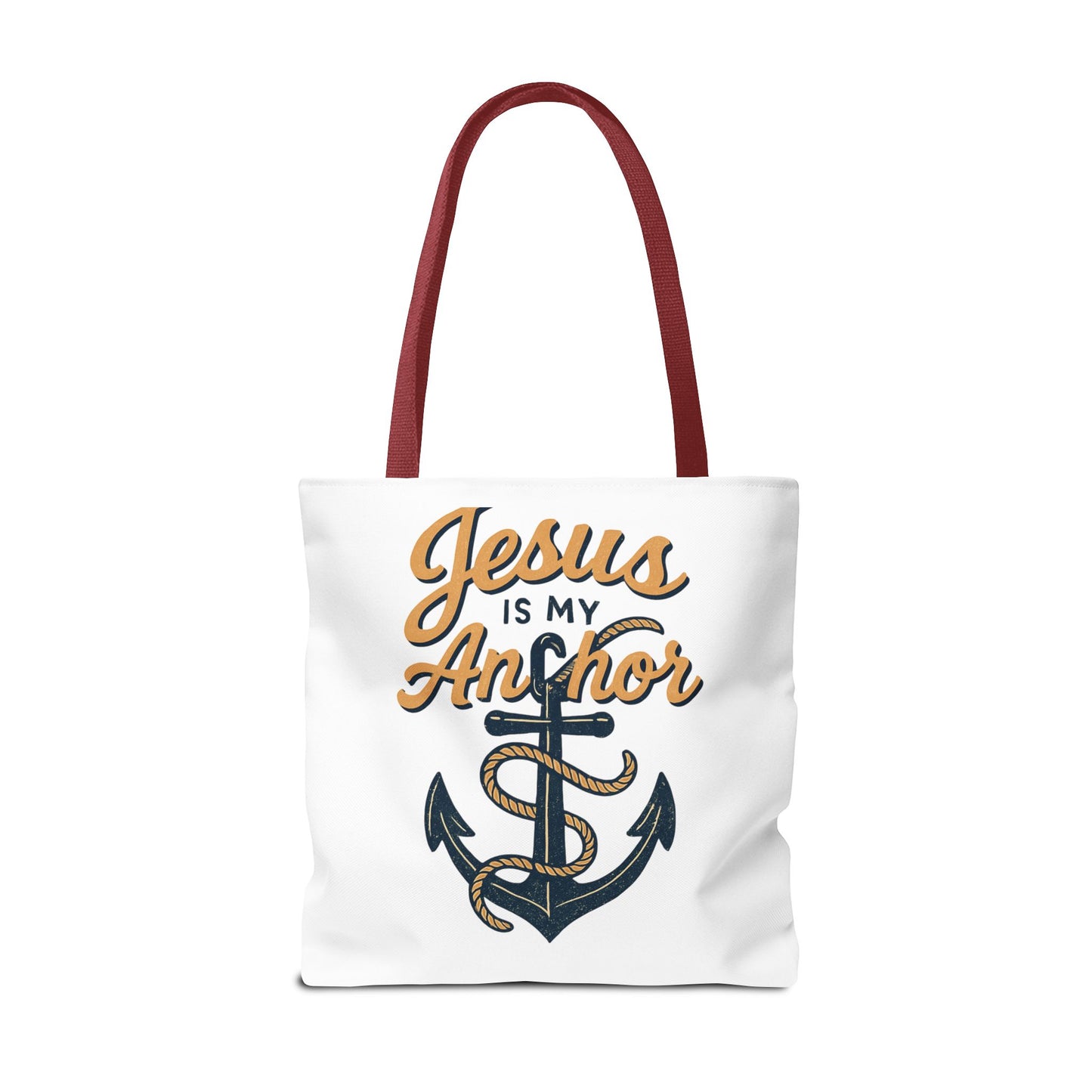 Nautical Tote Bag, "Jesus is My Anchor", Christian Gift, Faith-Inspired Bag, Beach or Everyday Use, Religious Themed Accessory