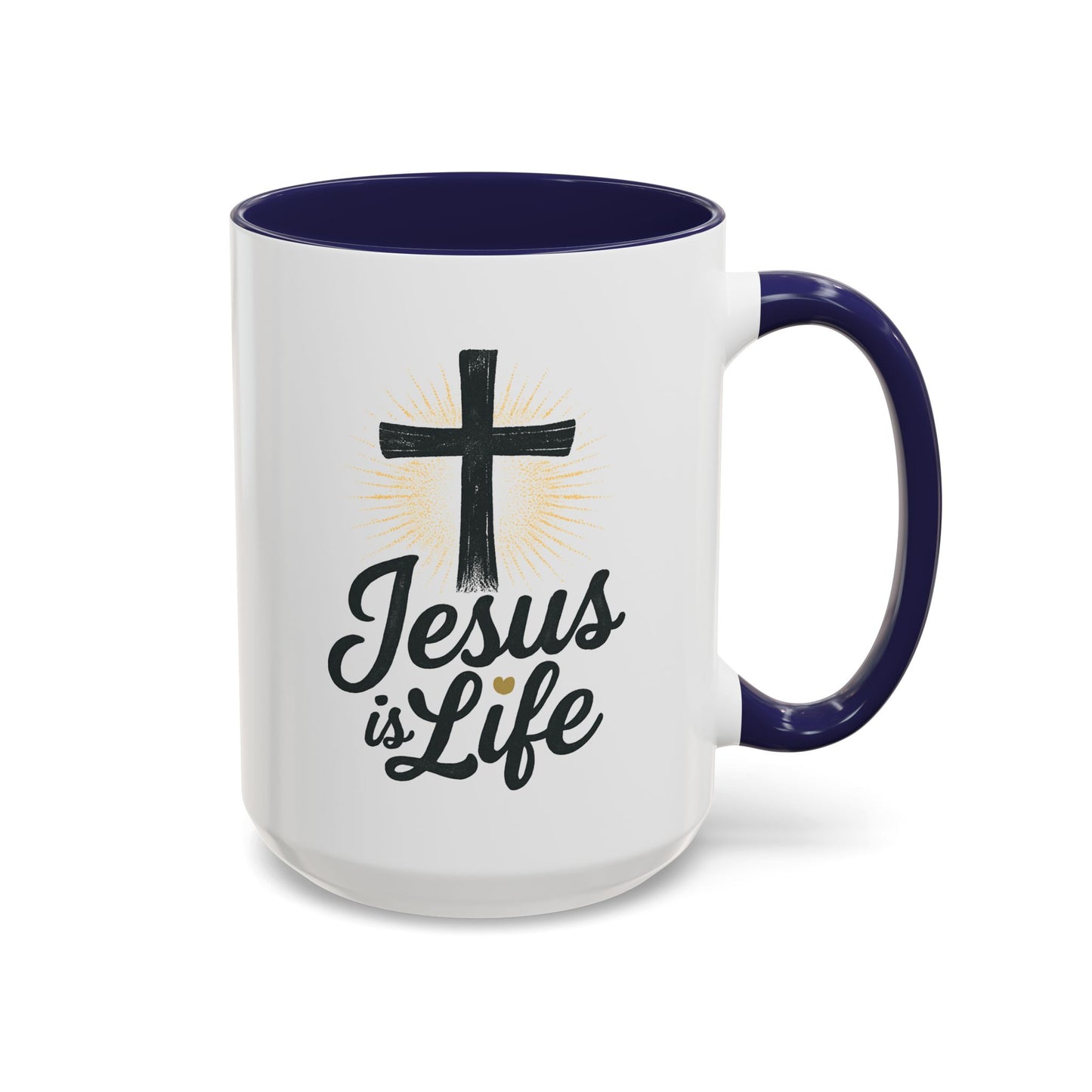 "Jesus is Life" - Christian Accent Coffee Mug - Inspirational 11oz & 15oz