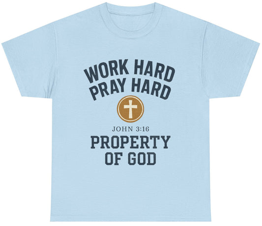 Work Hard Pray Hard Faith-Inspired Unisex Heavy Cotton Tee