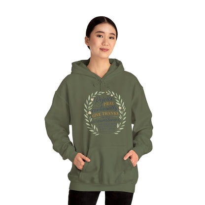 Rejoice, Pray, Give Thanks - Christian Inspirational Hoodie - Unisex Heavy Blend™
