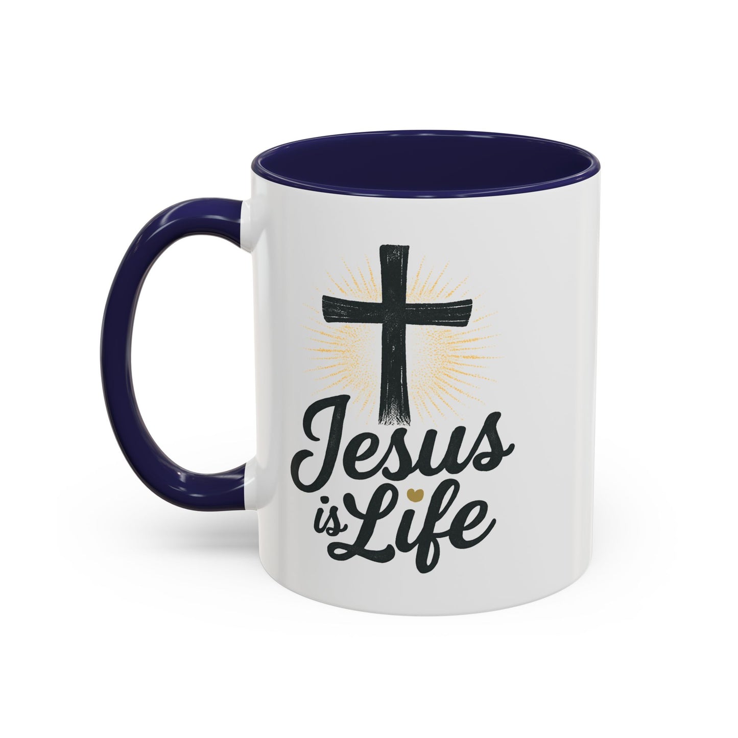 "Jesus is Life" - Christian Accent Coffee Mug - Inspirational 11oz & 15oz