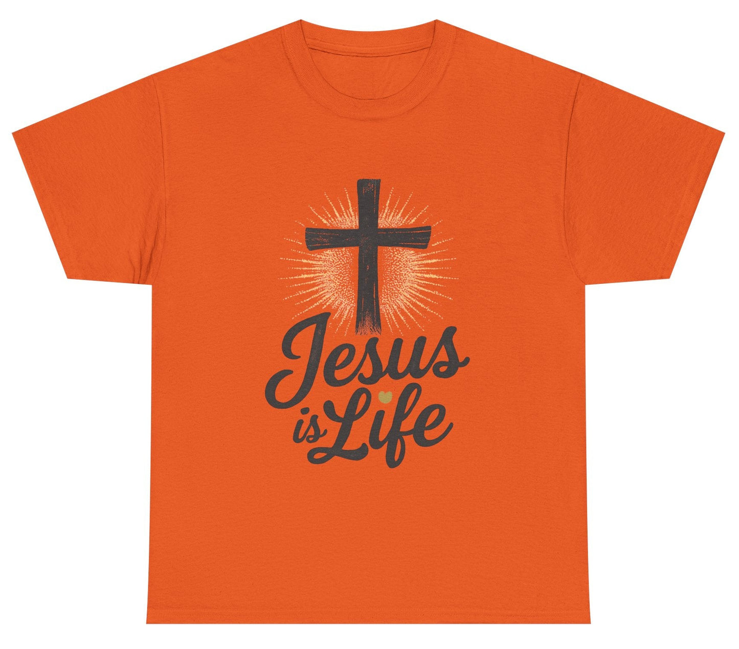 "Jesus is Life" - Front and Back - Faith-Inspired Unisex Heavy Cotton Tee