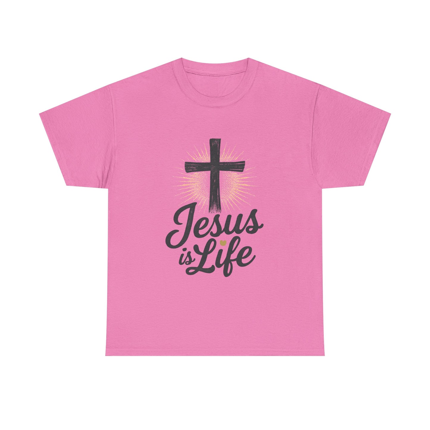 "Jesus is Life" - Inspirational T-Shirt - Unisex Heavy Cotton Tee