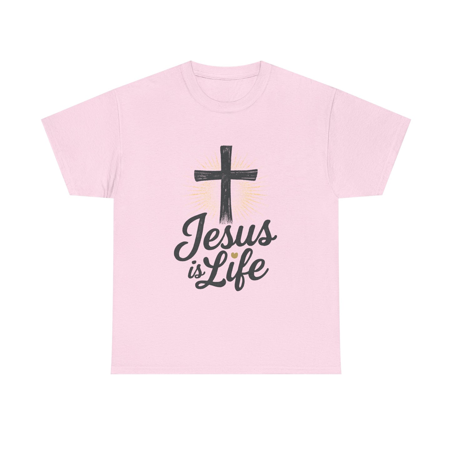 "Jesus is Life" - Inspirational T-Shirt - Unisex Heavy Cotton Tee