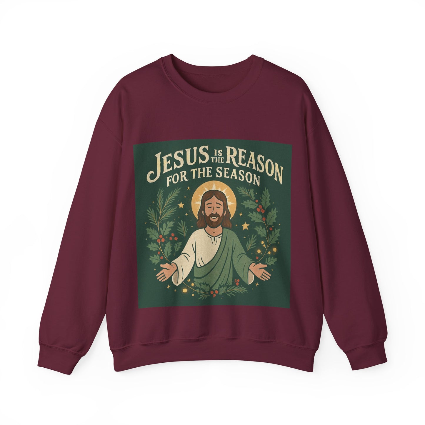 "Jesus is the Reason for the Season" - Crewneck Sweatshirt, Christmas Sweatshirt, Unisex Christmas Gift,