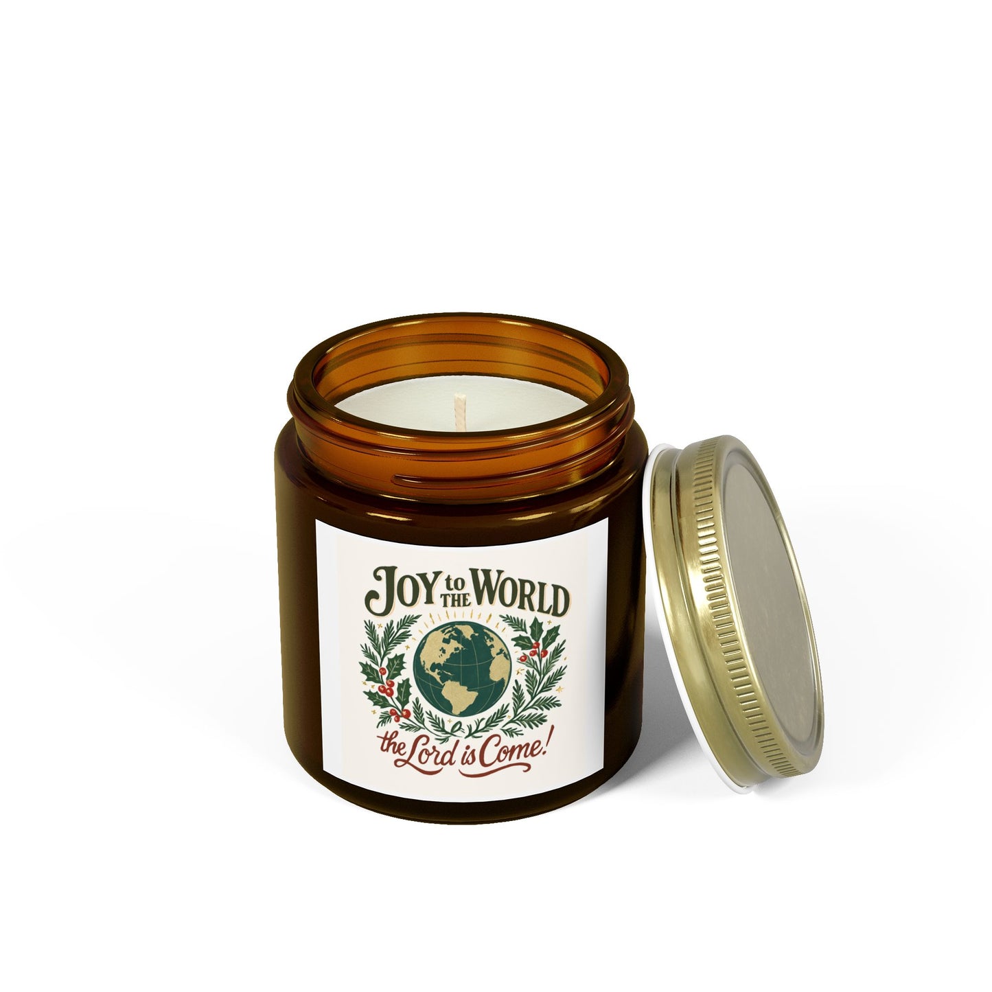 "Joy to the World" - Scented Candles, Coconut Apricot Wax (4oz, 9oz)