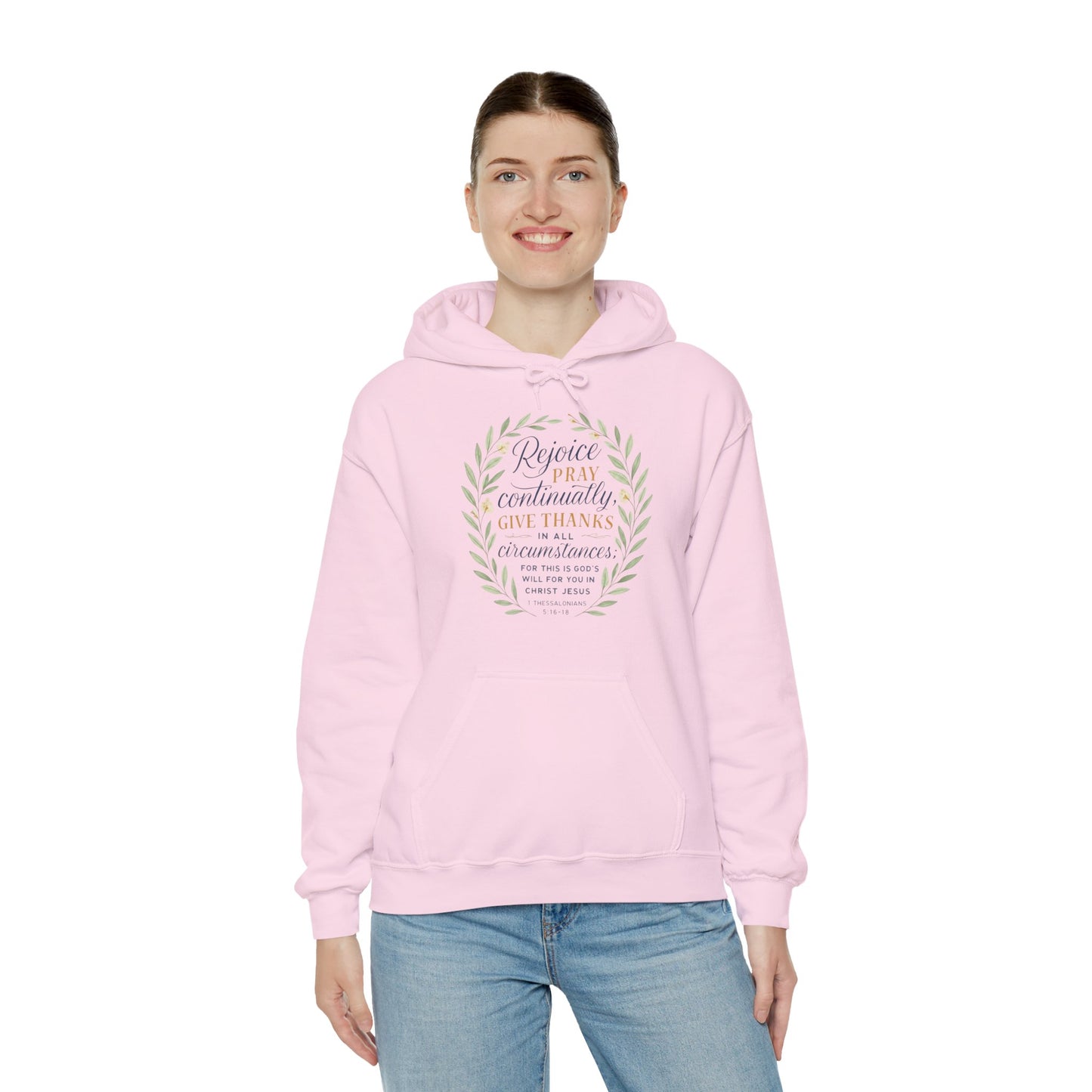 Rejoice, Pray, Give Thanks - Christian Inspirational Hoodie - Unisex Heavy Blend™