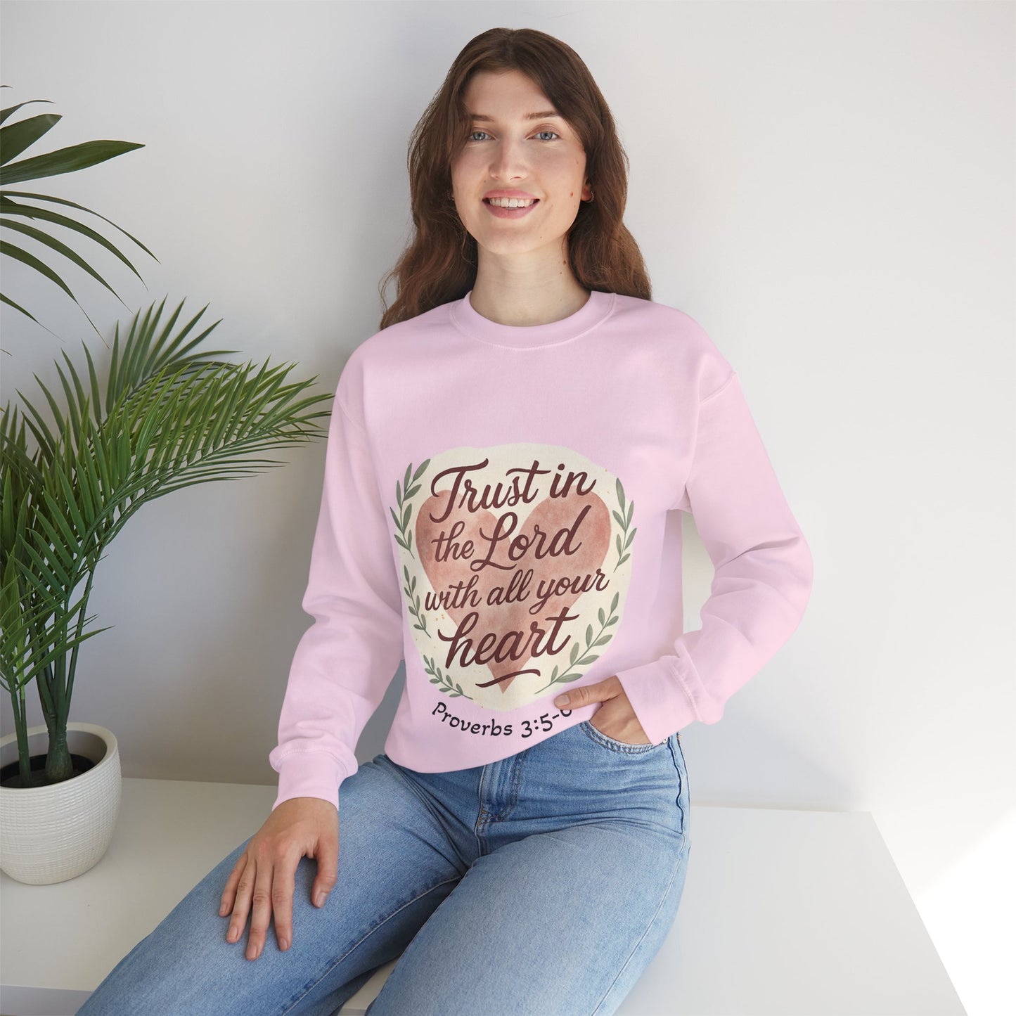 Trust in the Lord with All Your Heart Crewneck Sweatshirt
