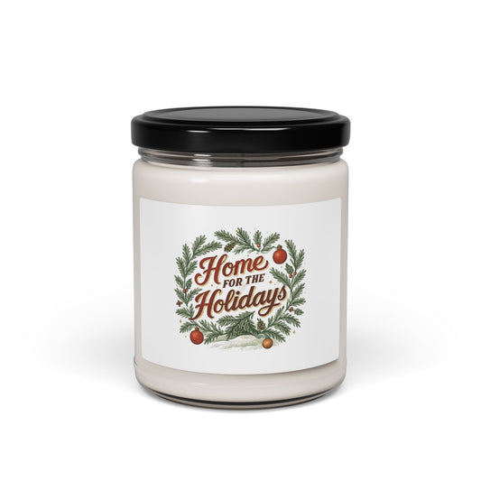 "Home for the Holidays" Scented Soy Candle, Cozy Gift, Holiday Decor, Aromatherapy, Family Gathering