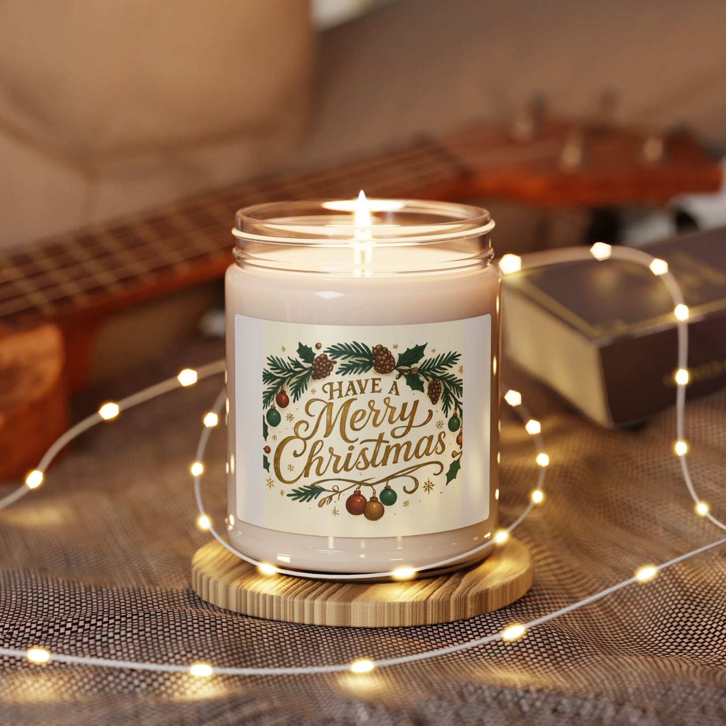 "Have a Merry Christmas" - Christmas Scented Soy Candle - Festive Home Decor, Holiday Gift, Aromatherapy Candle, Seasonal Fragrance, Cozy Ambiance