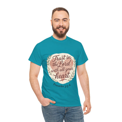 Inspirational Christian Tee – Trust in the Lord with All Your Heart