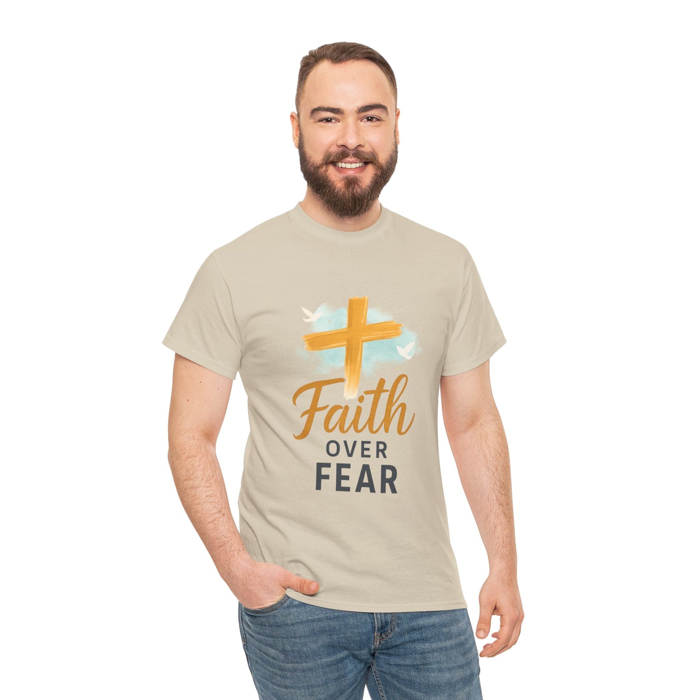 Faith Over Fear Unisex Heavy Cotton Tee