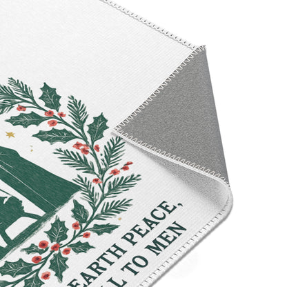 Christmas Area Rug, Holiday Home Decor, Nativity Scene Rug, Festive Floor Mat, Seasonal Decorations, Gift for Him/Her