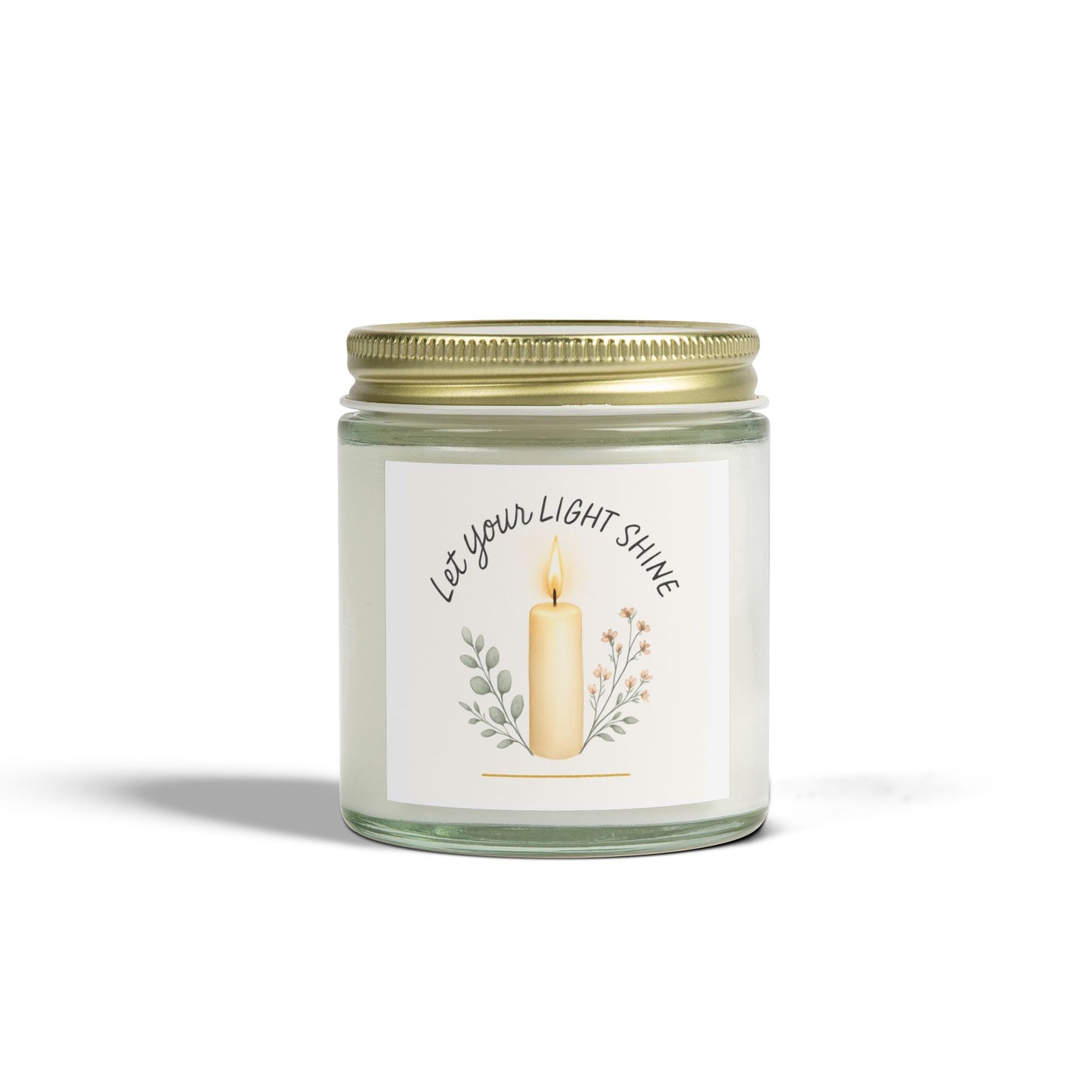 "Let Your Light Shine" - Scented Candles, Coconut Apricot Wax (4oz, 9oz)