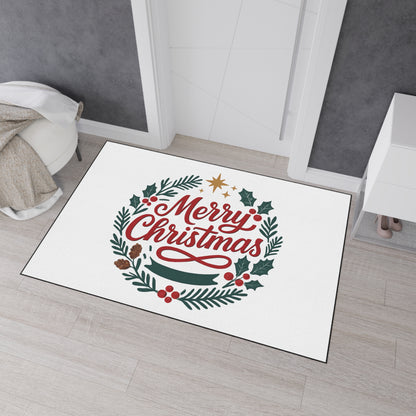 Merry Christmas Heavy Duty Holiday Entry Rug/mat