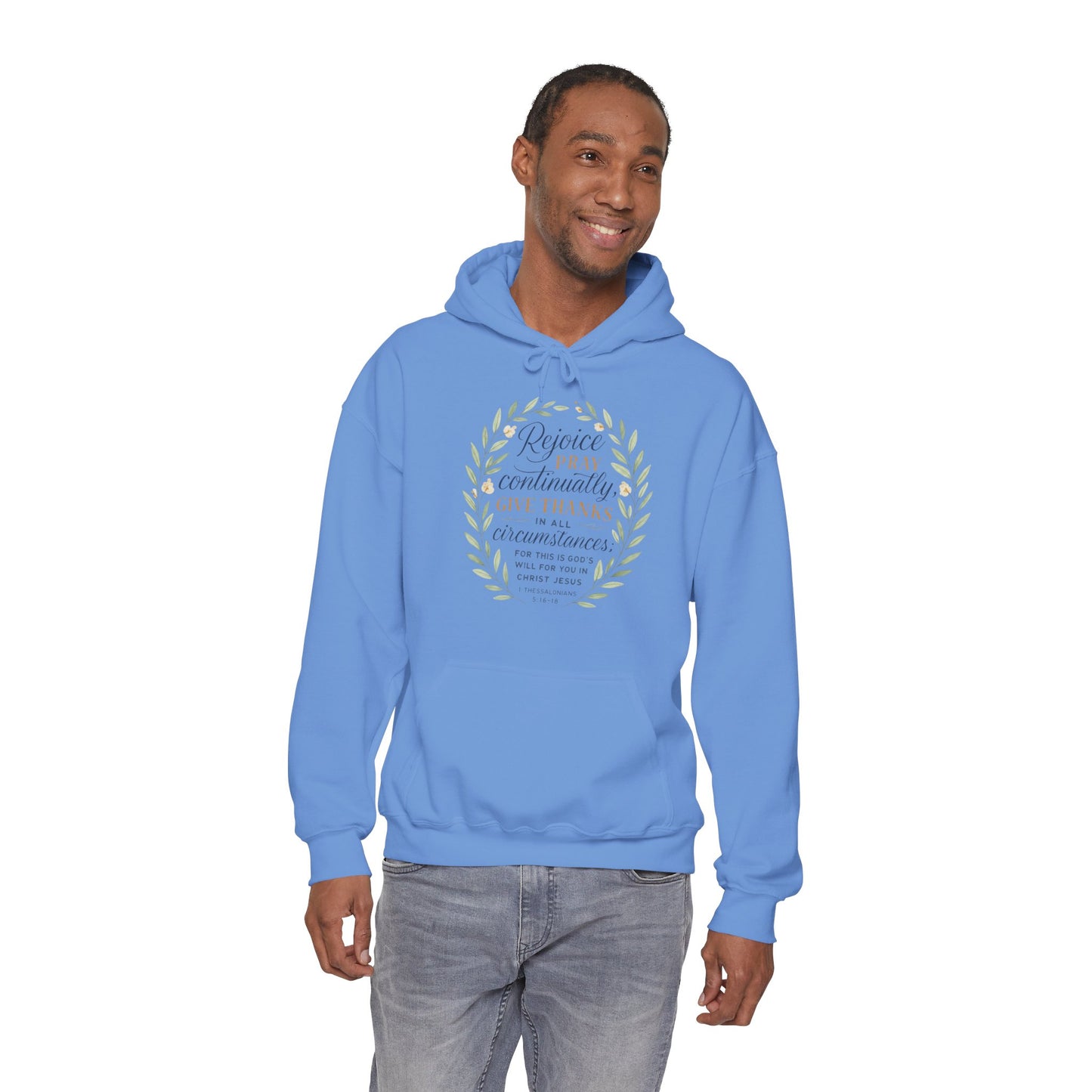 Rejoice, Pray, Give Thanks - Christian Inspirational Hoodie - Unisex Heavy Blend™
