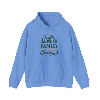 Faith, Family, and Christmas Hoodie