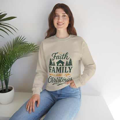 Faith Family Christmas Sweatshirt