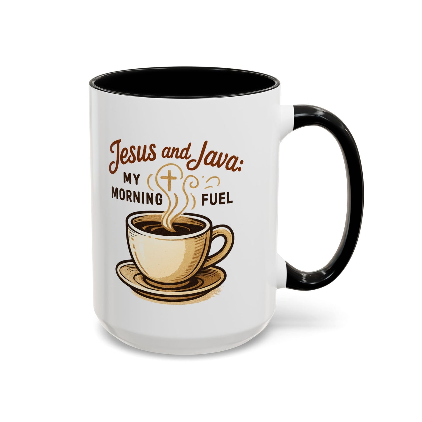 Faith & Coffee Mug: "Jesus and Java" Morning Fuel, Thank You Gift, Christian Coffee Lovers, Religious Kitchen Decor, Inspirational Drinkware