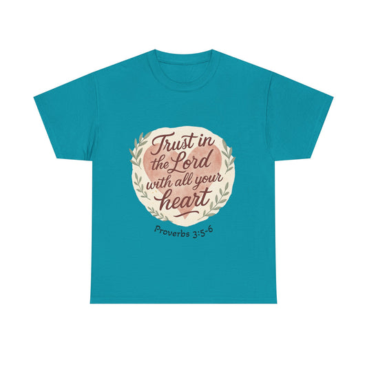 Inspirational Christian Tee – Trust in the Lord with All Your Heart