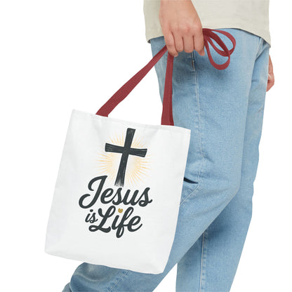 Inspirational Jesus Tote Bag - Faith-Based Carry All