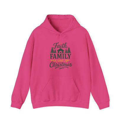 Faith, Family, and Christmas Hoodie