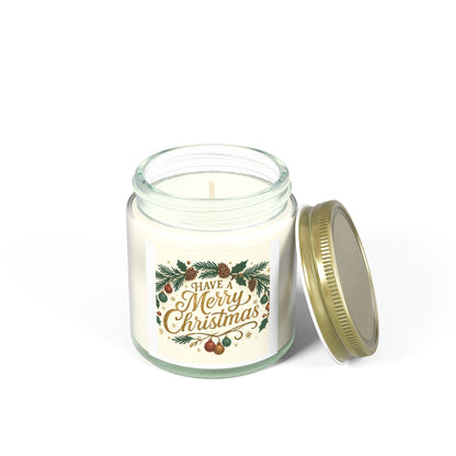 Merry Christmas" - Scented Candles, Coconut Apricot Wax (4oz, 9oz)