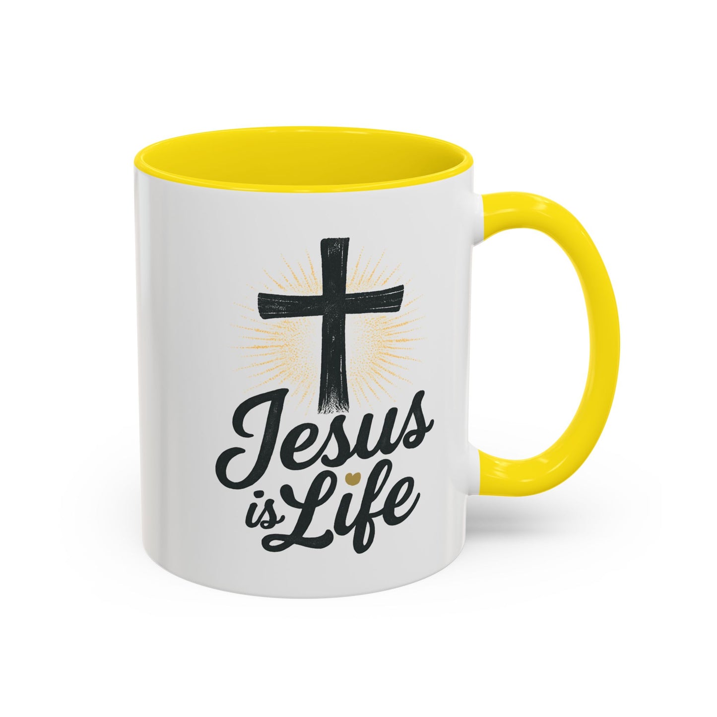 "Jesus is Life" - Christian Accent Coffee Mug - Inspirational 11oz & 15oz
