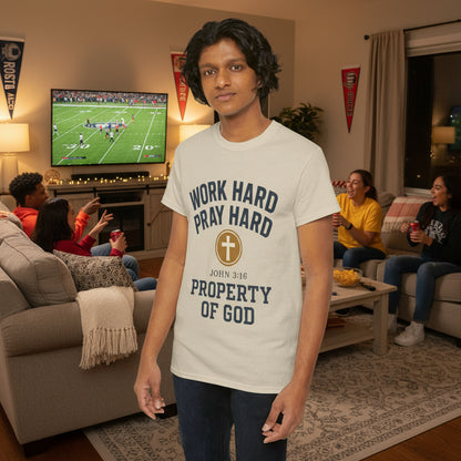 Work Hard Pray Hard Faith-Inspired Unisex Heavy Cotton Tee
