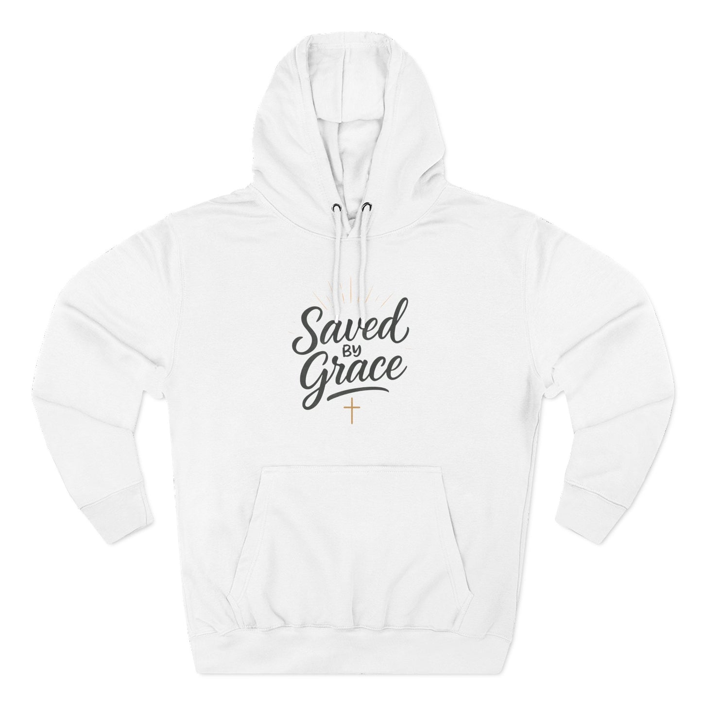 "Saved by Grace" Fleece Hoodie | Faith-Inspired Hoodie | Inspirational Sweatshirt, Christian Gift, Cozy Pullover, Spiritual Wear