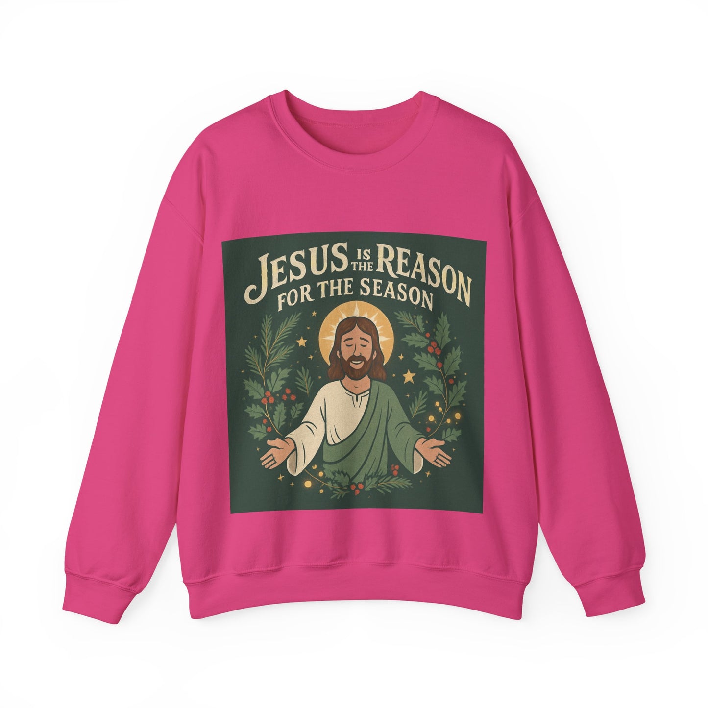 "Jesus is the Reason for the Season" - Crewneck Sweatshirt, Christmas Sweatshirt, Unisex Christmas Gift,