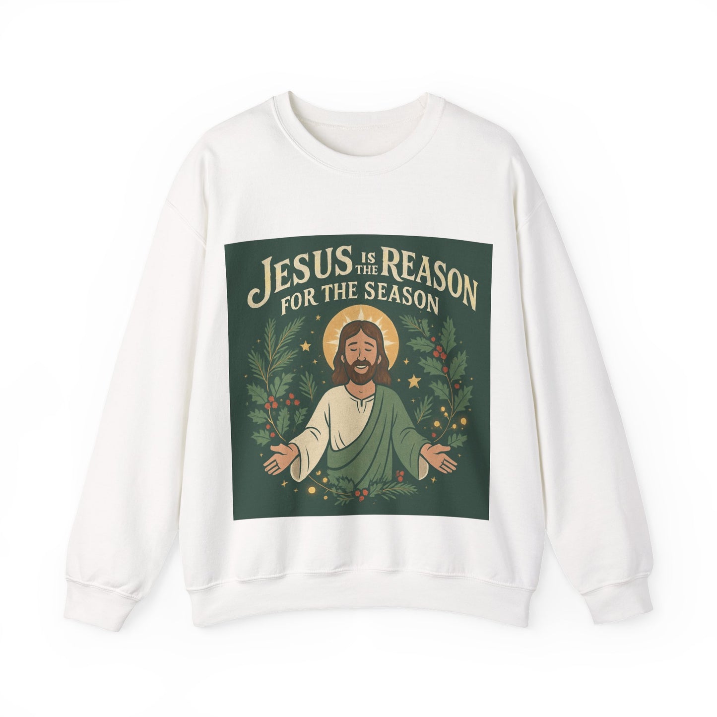 "Jesus is the Reason for the Season" - Crewneck Sweatshirt, Christmas Sweatshirt, Unisex Christmas Gift,