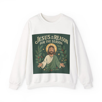 "Jesus is the Reason for the Season" - Crewneck Sweatshirt, Christmas Sweatshirt, Unisex Christmas Gift,