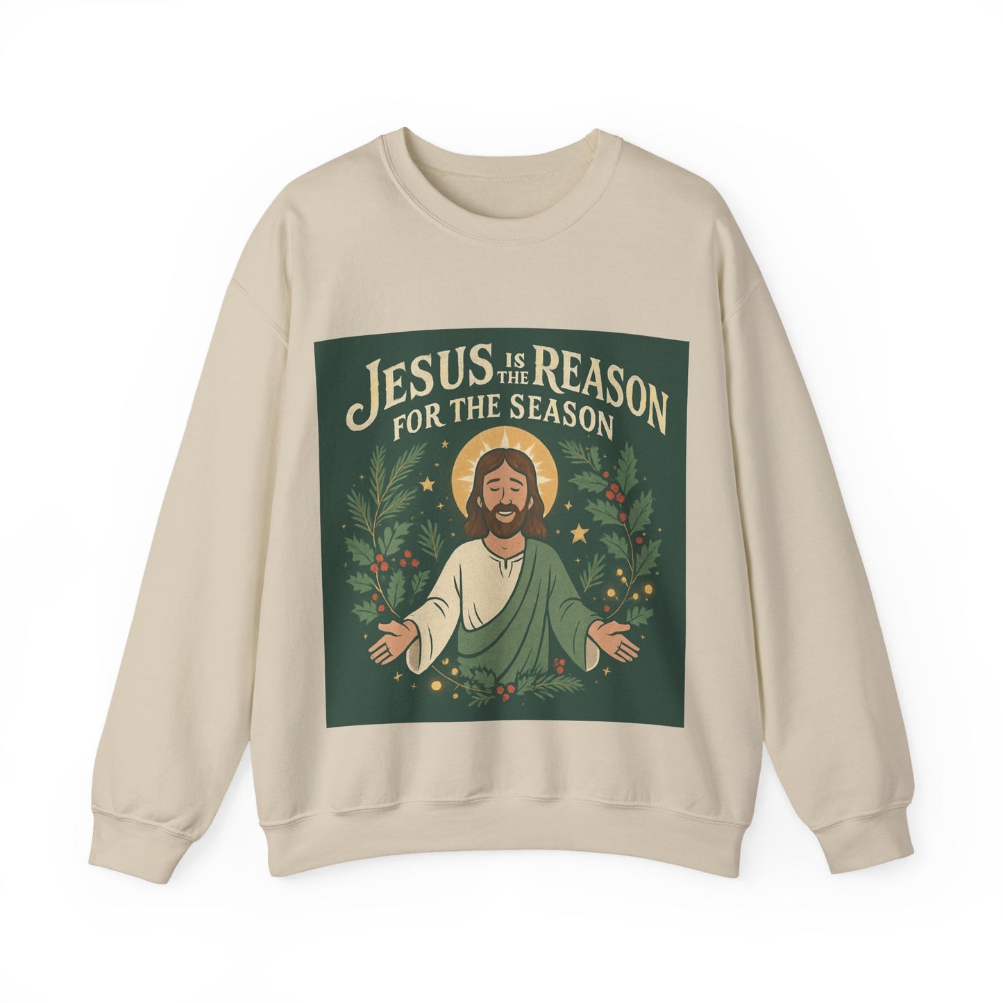 "Jesus is the Reason for the Season" - Crewneck Sweatshirt, Christmas Sweatshirt, Unisex Christmas Gift,