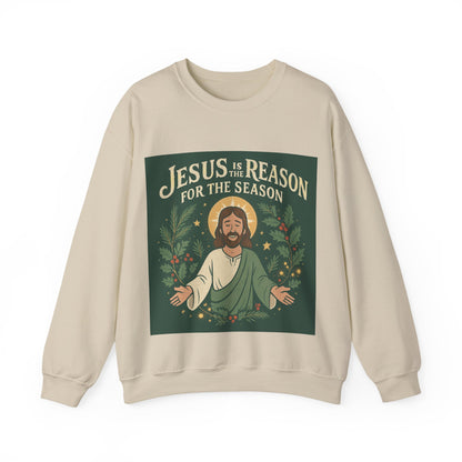 "Jesus is the Reason for the Season" - Crewneck Sweatshirt, Christmas Sweatshirt, Unisex Christmas Gift,