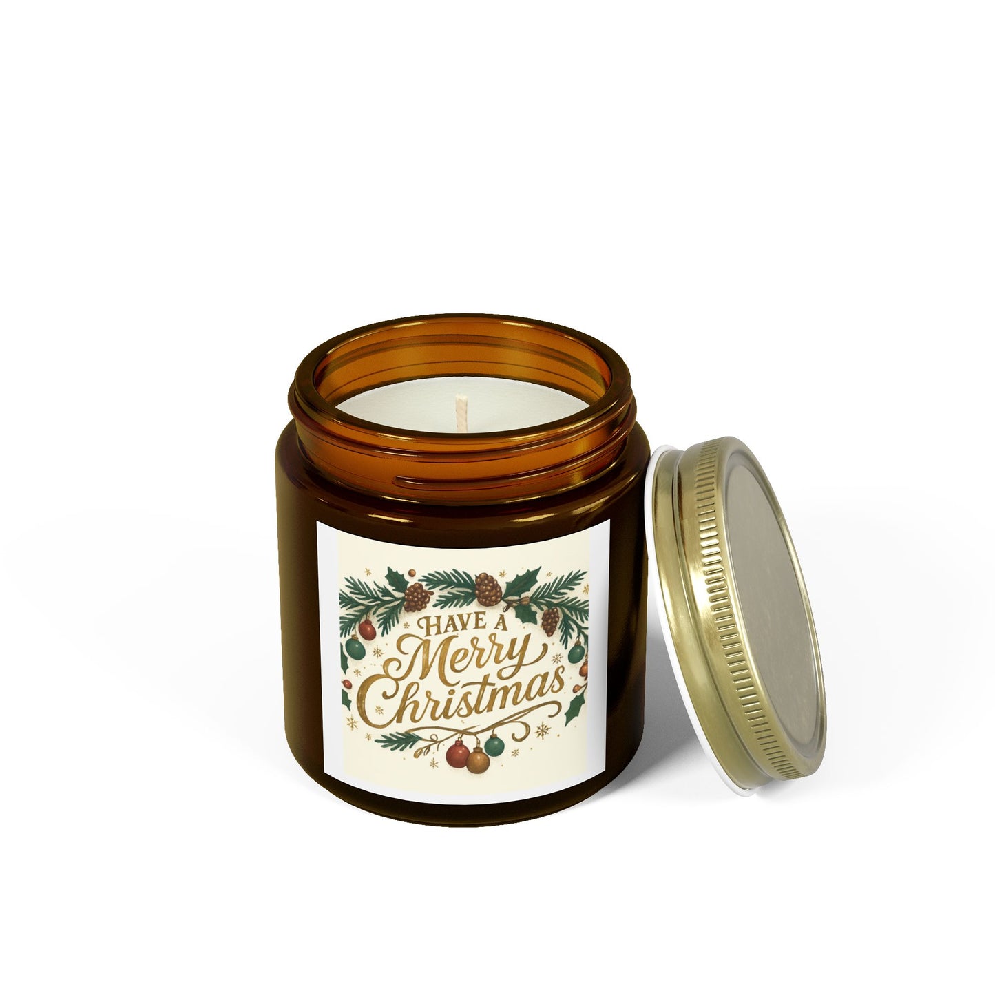 Merry Christmas" - Scented Candles, Coconut Apricot Wax (4oz, 9oz)