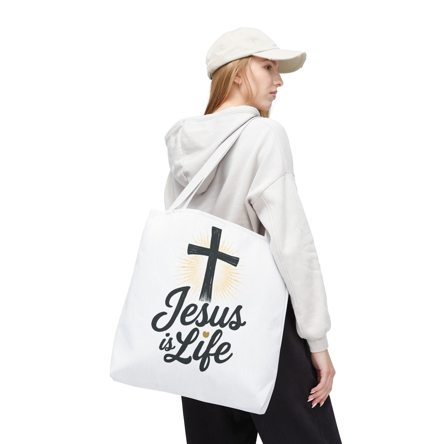 Inspirational Jesus Tote Bag - Faith-Based Carry All