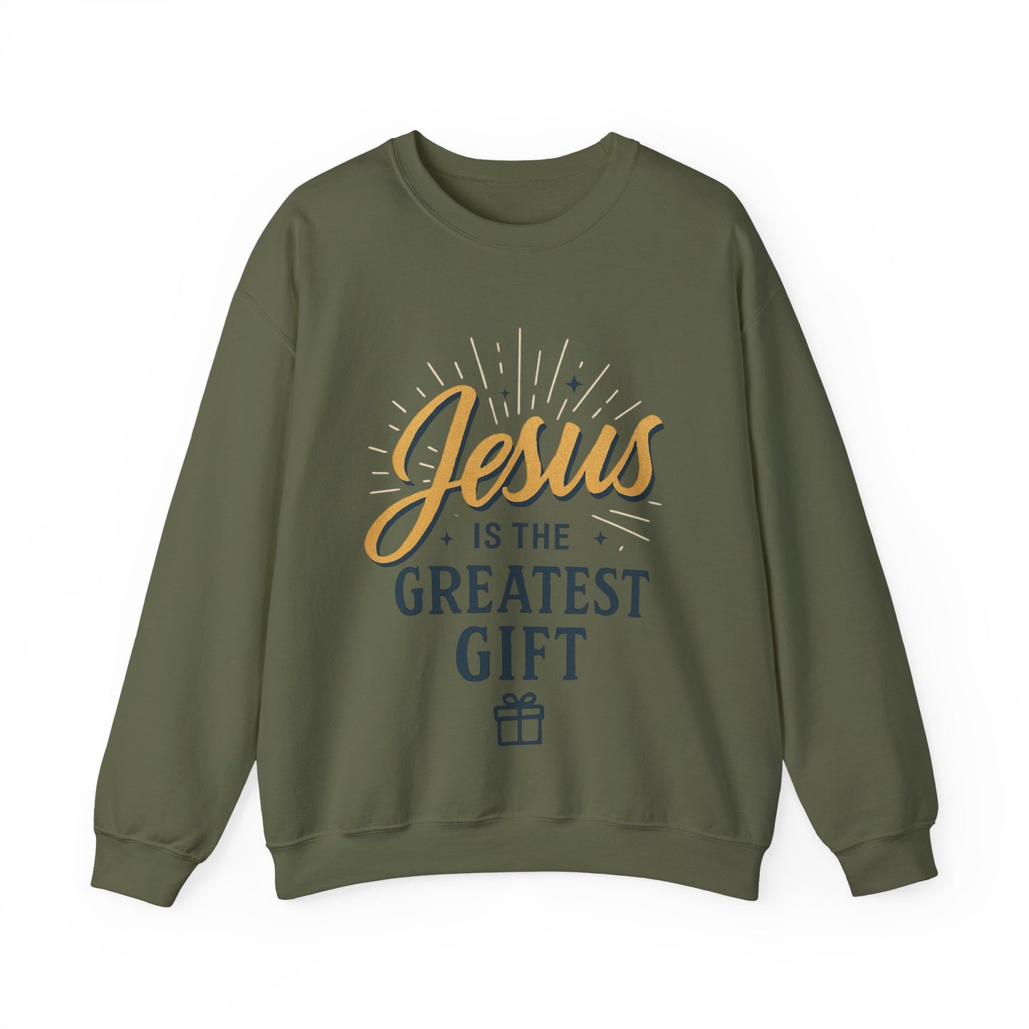 "Jesus is the Greatest Gift" - Crewneck Sweatshirt - Unisex Christian Apparel