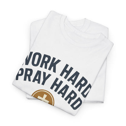 Work Hard Pray Hard Faith-Inspired Unisex Heavy Cotton Tee